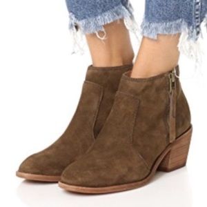 Madewell Suede Janice Booties Brown